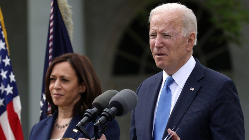 Biden and Harris make first maskless appearance: 'Better days are ahead'