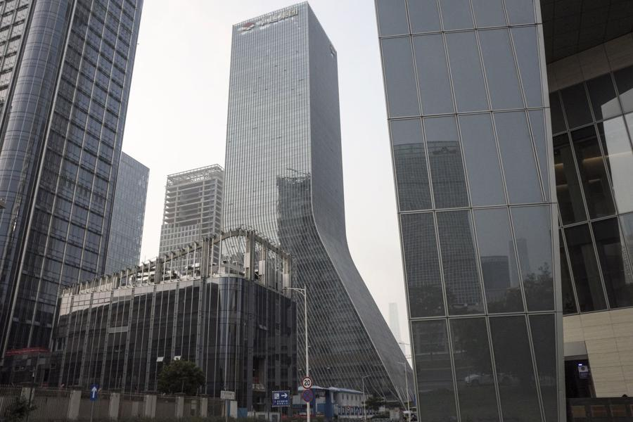 Trụ sở Evergrande ở Thẩm Quyến, Trung Quốc - Ảnh: Bloomberg.
