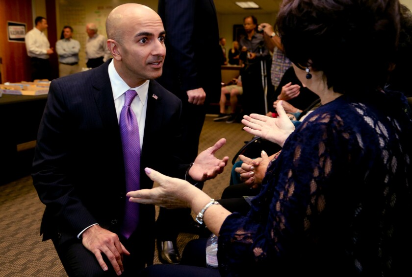 Neel Kashkari, former CA gubernatorial candidate and bailout administrator,  to head Minneapolis Fed - Los Angeles Times