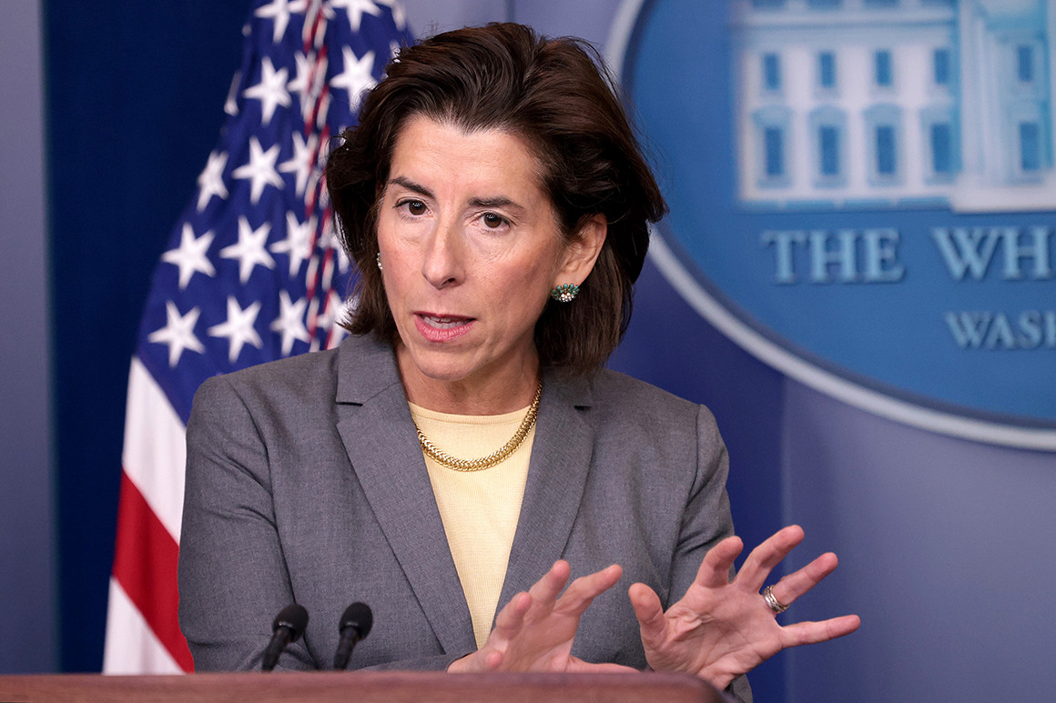 Raimondo: Commerce &amp;#39;war room&amp;#39; seeing improvements on supply chain woes -  POLITICO