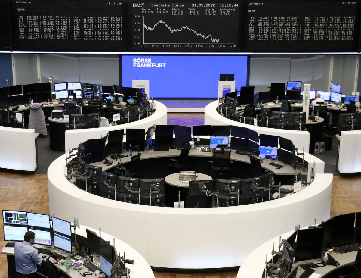 German share price index DAX graph is pictured at the stock exchange in Frankfurt