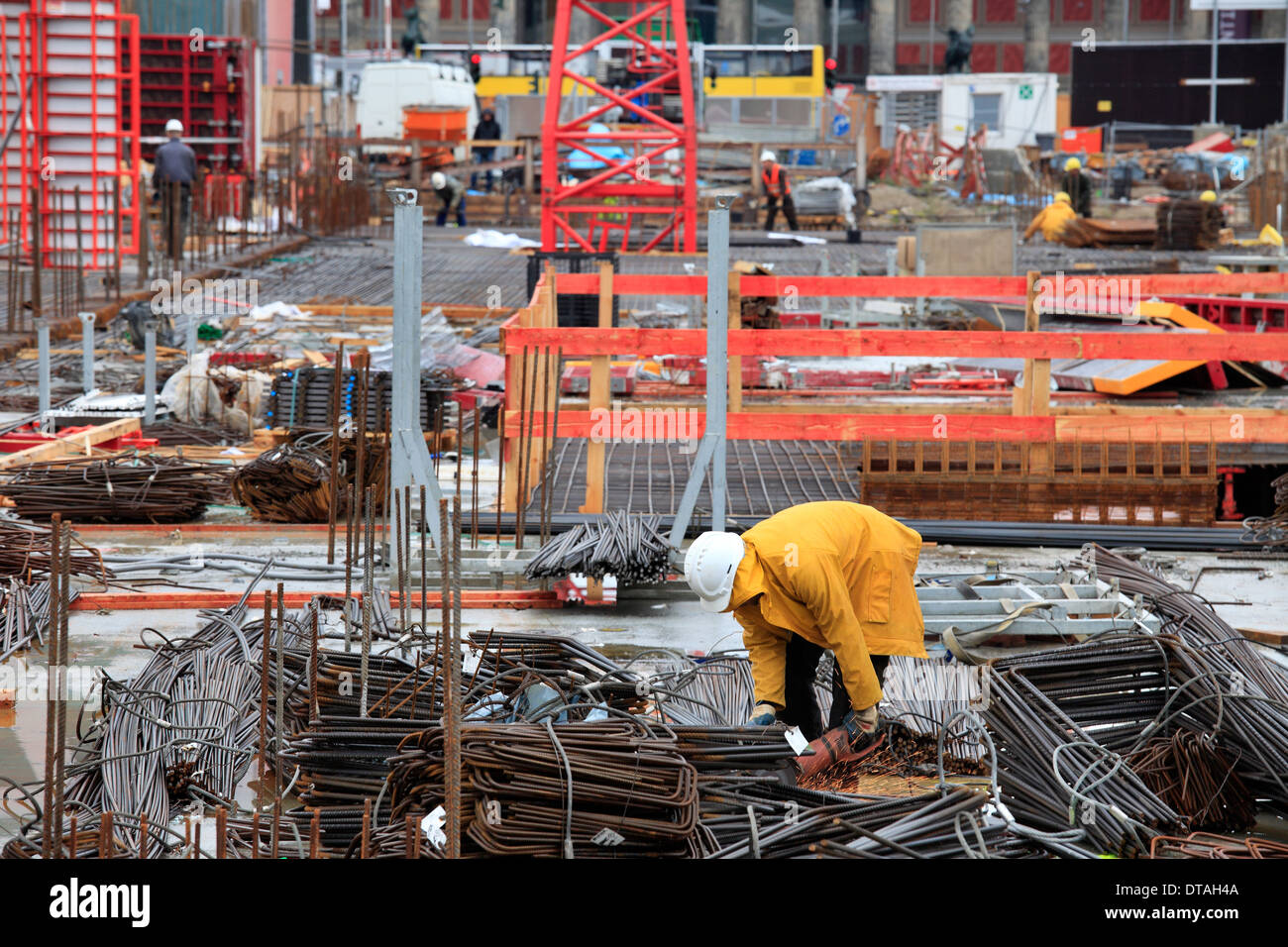 Berlin, Germany, construction work on the basement floor at the ...