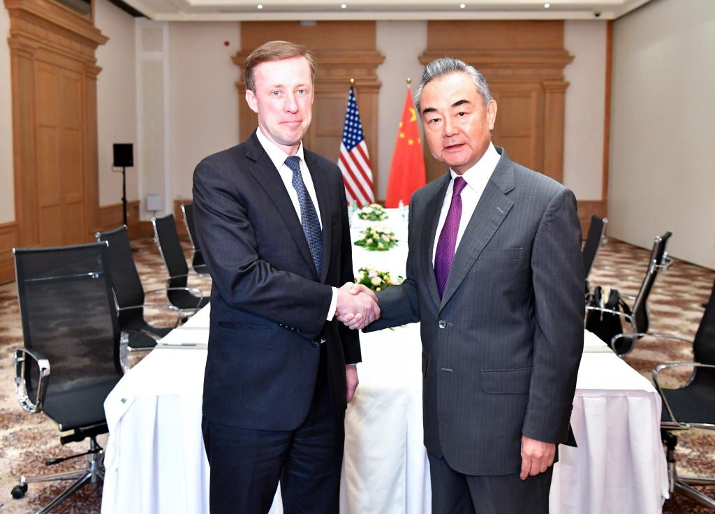 Senior Chinese official Wang Yi meets U.S. Sullivan-Xinhua