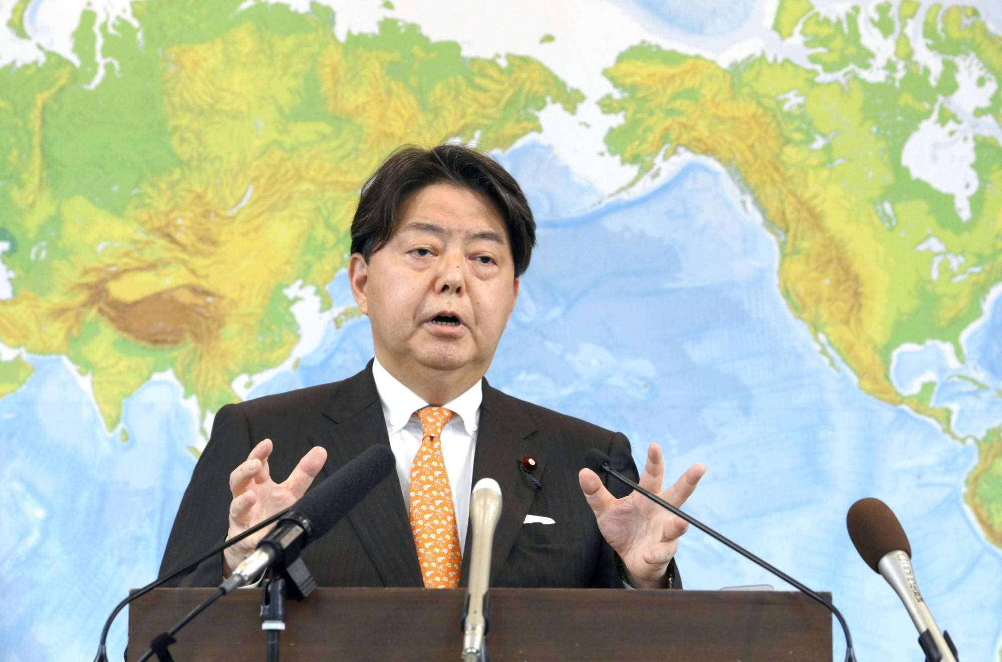 New top envoy Yoshimasa Hayashi vows to defend universal values amid China  rise - The Japan Times