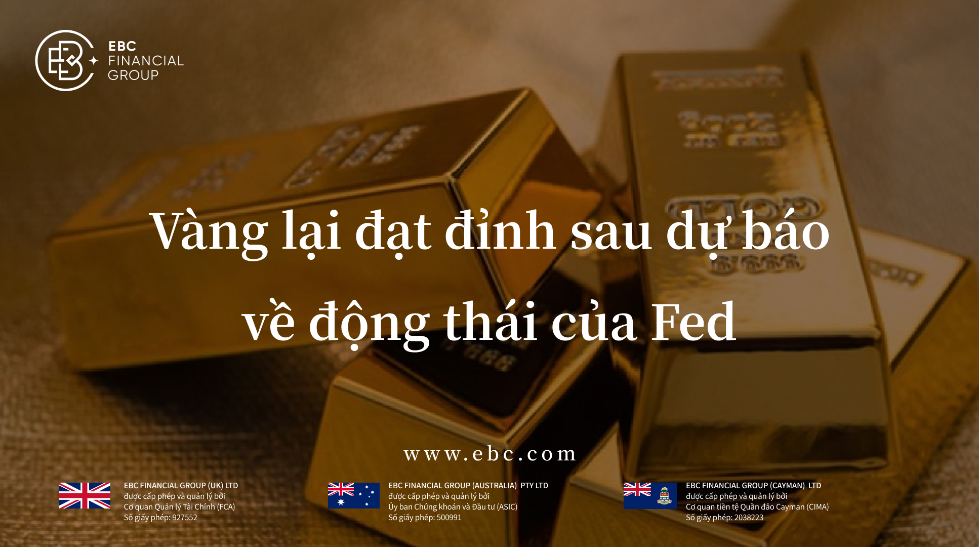 Vàng lại đạt đỉnh sau dự báo về động thái của Fed