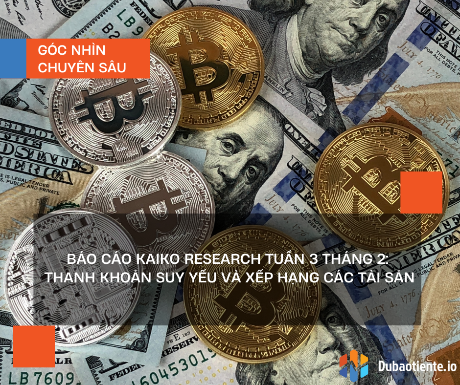 Báo cáo Kaiko Research tuần 3 tháng 2: Thanh khoản suy yếu và xếp hạng các tài sản