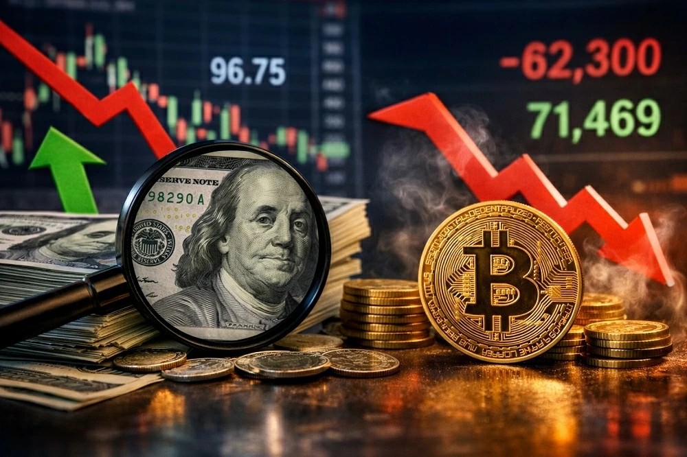 Đồng USD chật vật giữ đà phục hồi, bitcoin biến động dữ dội sau tuần lao dốc