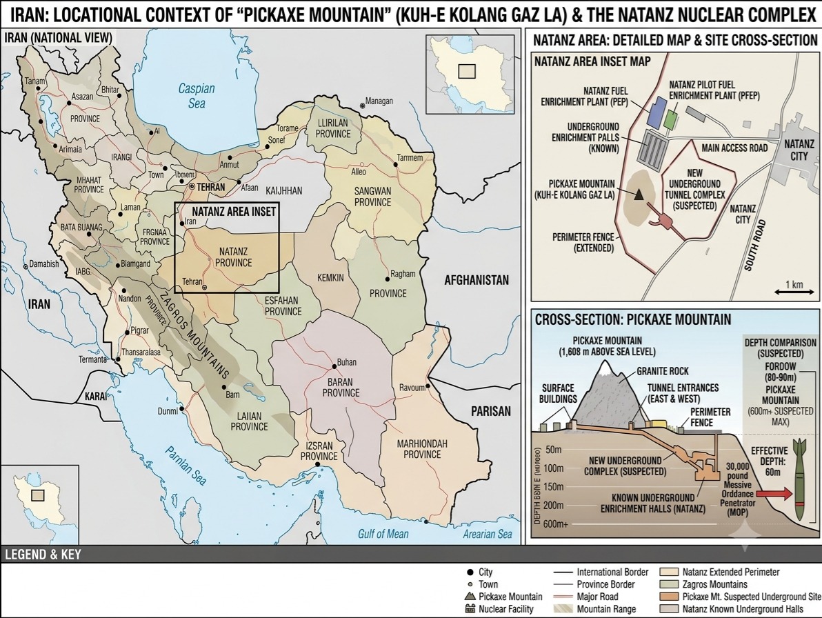 Núi Pickaxe - cơ sở hạt nhân Iran